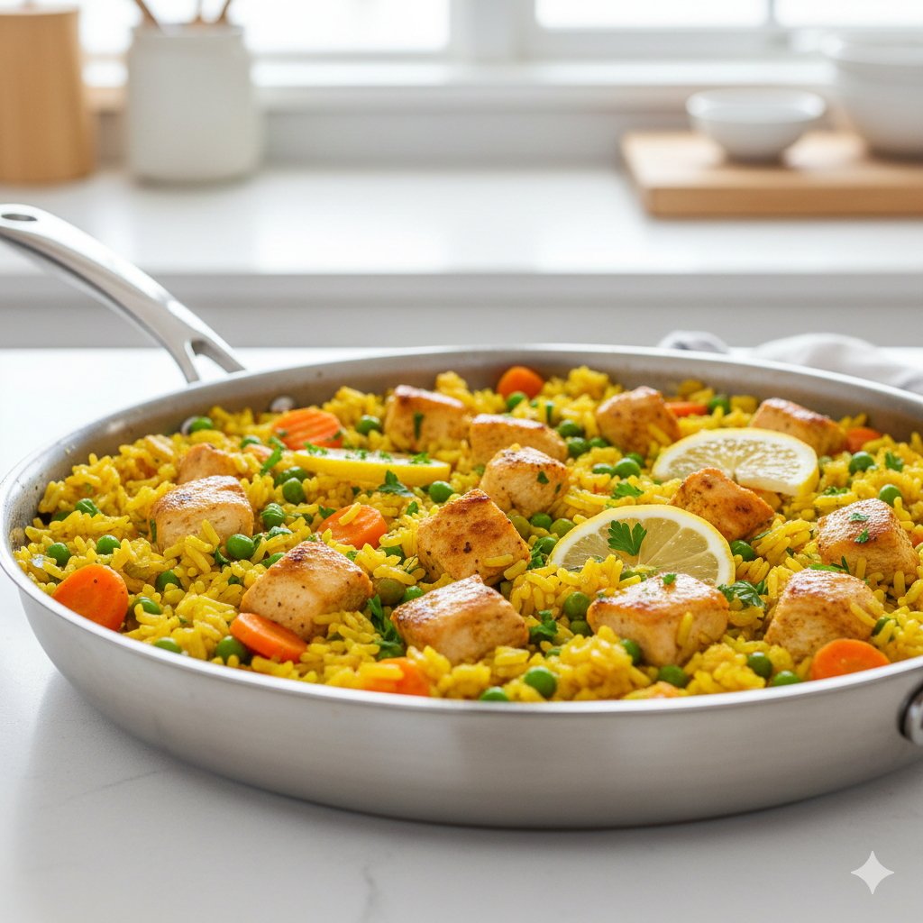 0198 Healthy Chicken Rice Skillet